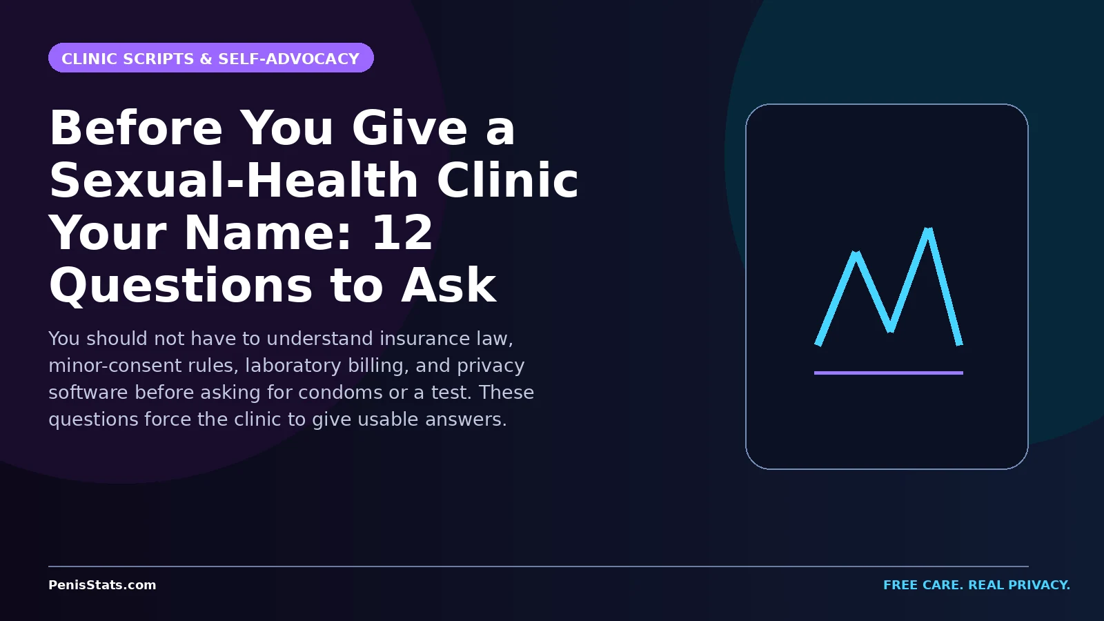 Editorial graphic for Before You Give a Sexual-Health Clinic Your Name: 12 Questions to Ask