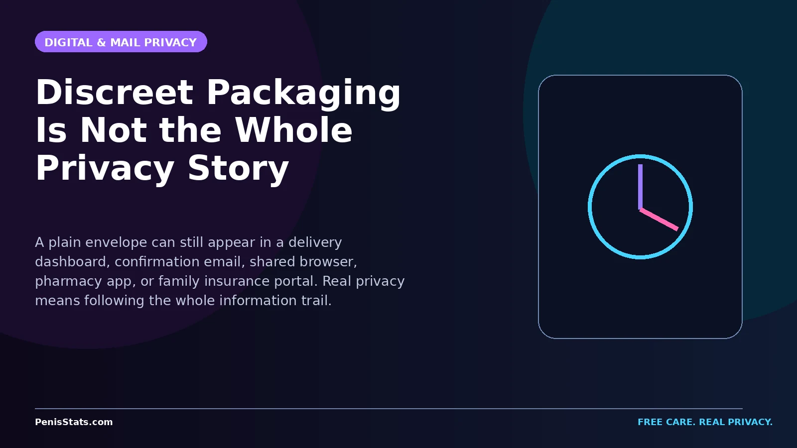 Editorial graphic for Discreet Packaging Is Not the Whole Privacy Story