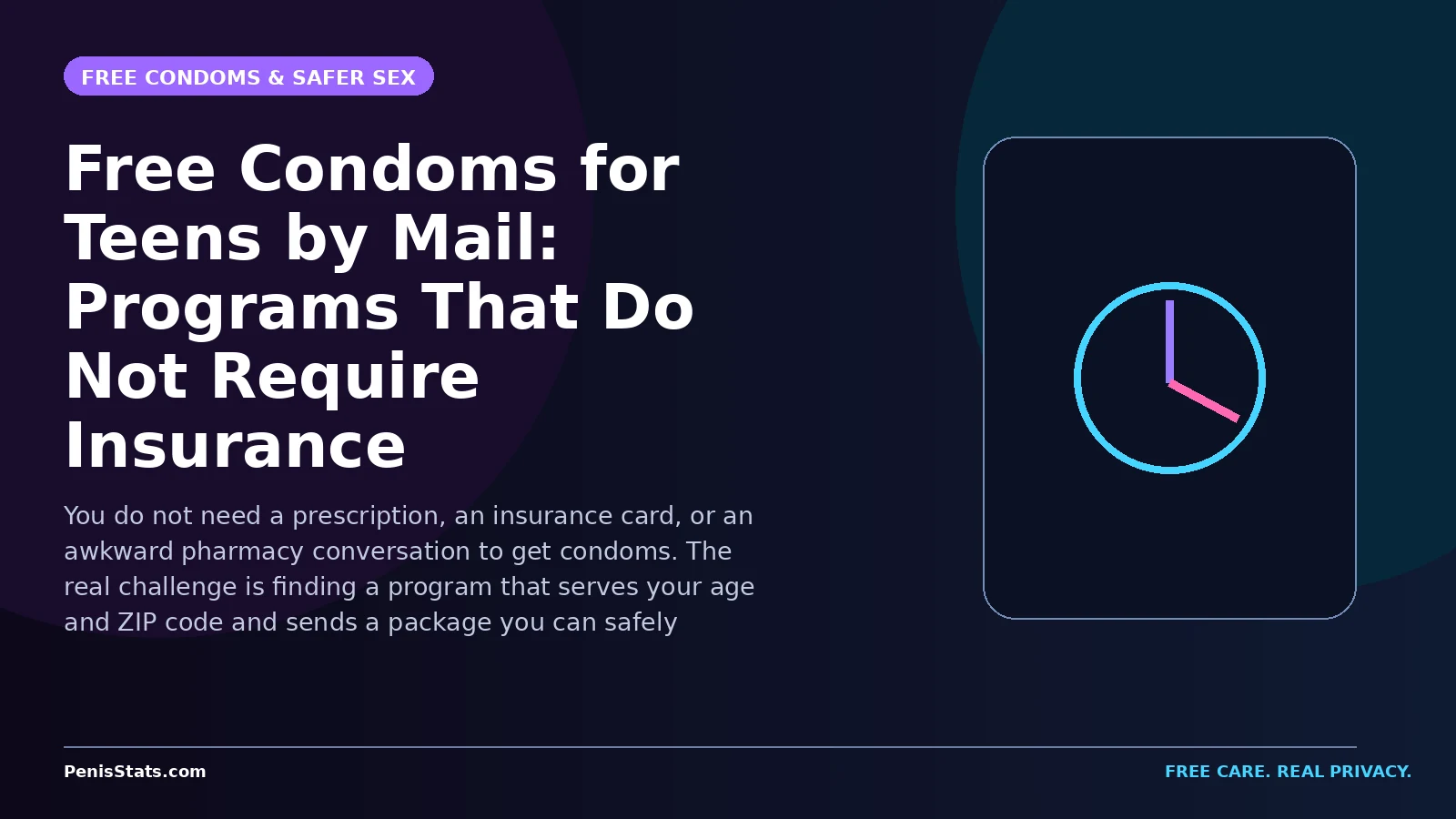 Editorial graphic for Free Condoms for Teens by Mail: Programs That Do Not Require Insurance