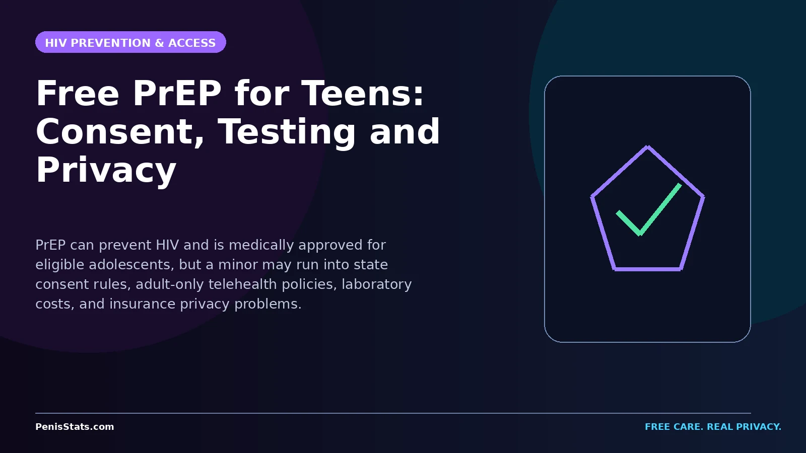 Editorial graphic for Free PrEP for Teens: Consent, Testing and Privacy