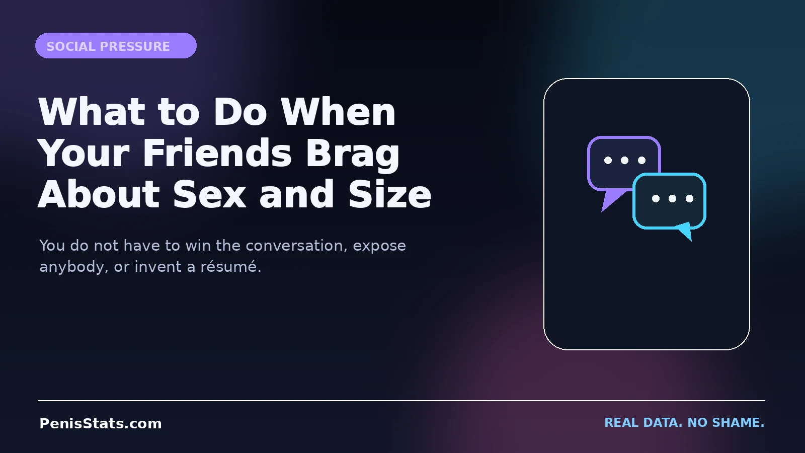 Editorial illustration for What to Do When Your Friends Brag About Sex and Size