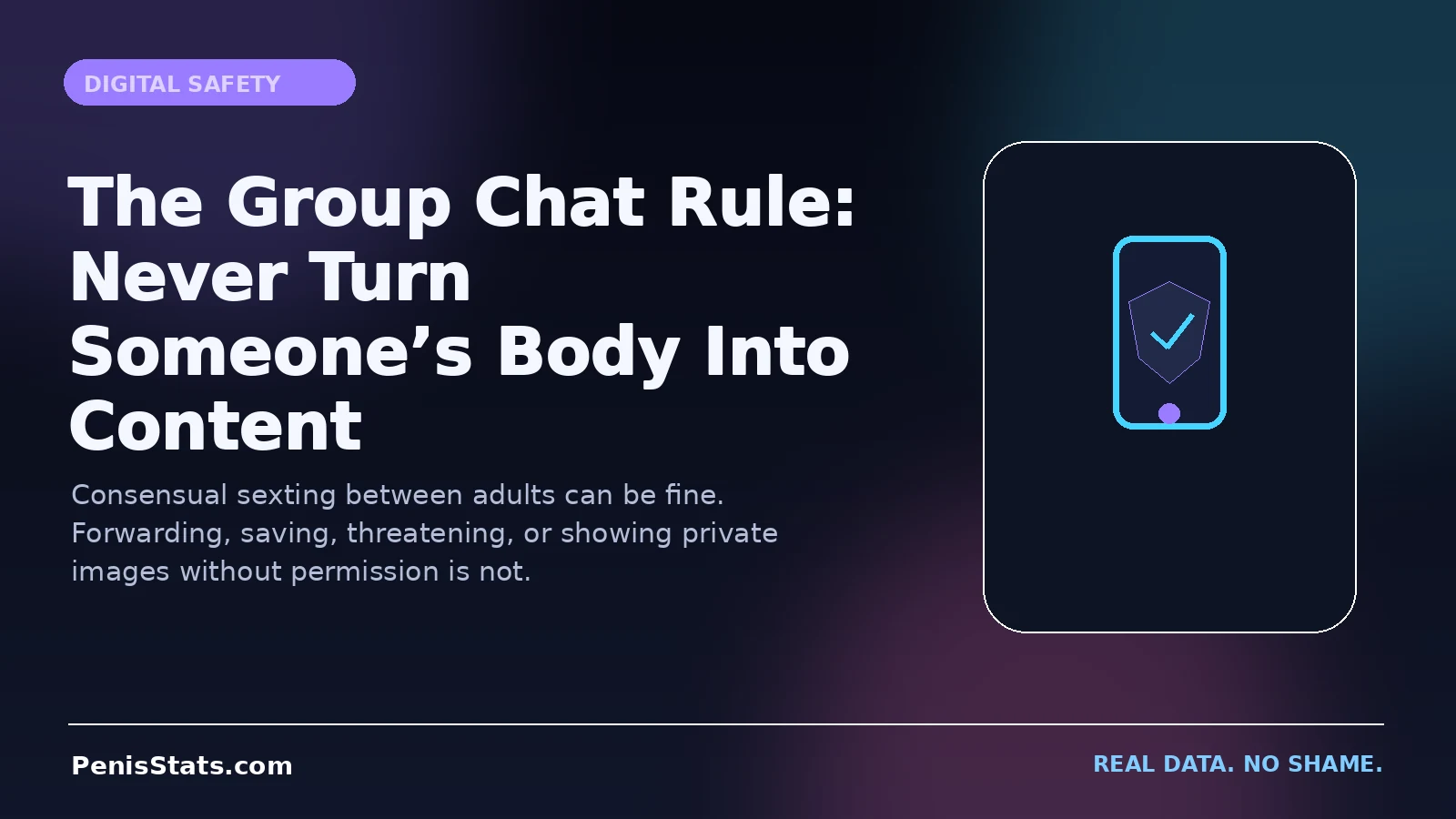 Editorial illustration for The Group Chat Rule: Never Turn Someone’s Body Into Content
