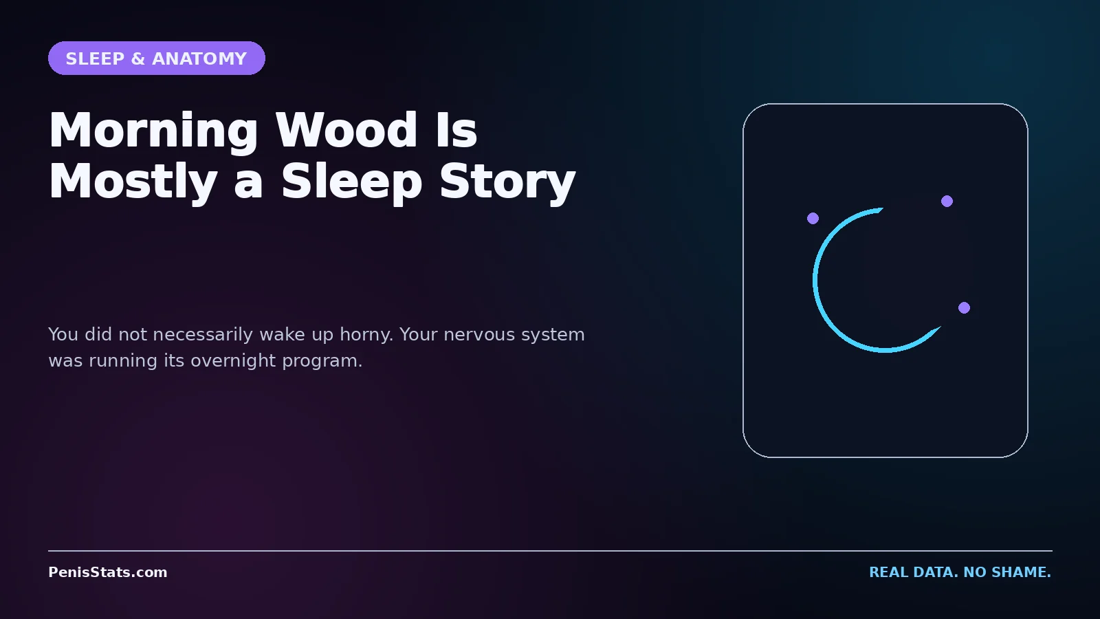 Editorial graphic for Morning Wood Is Mostly a Sleep Story
