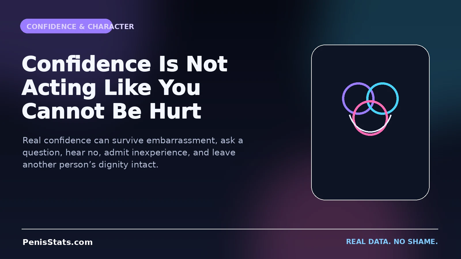 Editorial illustration for Confidence Is Not Acting Like You Cannot Be Hurt