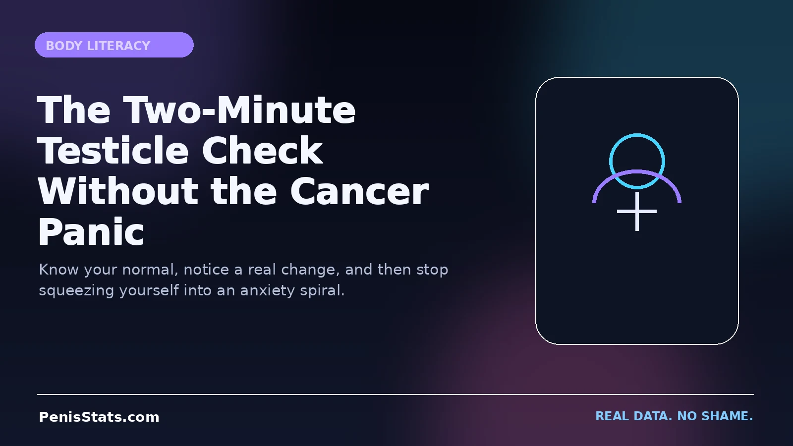 Editorial illustration for The Two-Minute Testicle Check Without the Cancer Panic